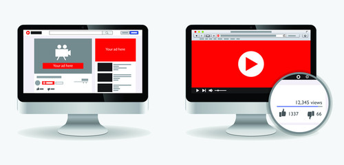 set of social media layout mock up with cute design. (smartphone with social media application, with various icon and layout in use) easy to modify
