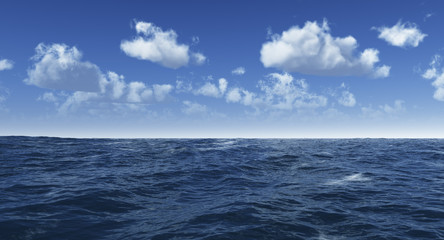 Beautiful sea and clouds sky