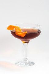 orange cocktail with ice