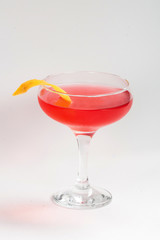 glass of red cocktail