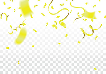 Abstract balloons Shining Party Background with Colored confetti flying on  background