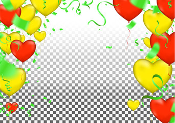 Abstract Shining Party Background with confetti and streamers