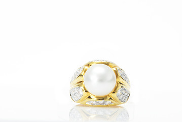 luxury jewelry on white background