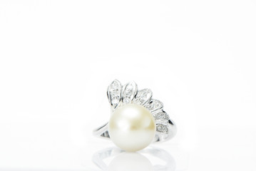 luxury jewelry on white background