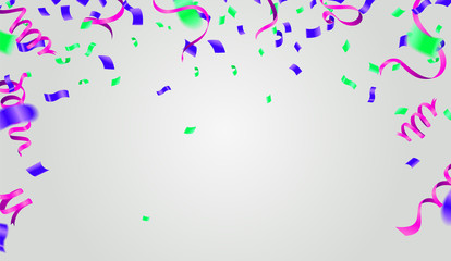 Abstract Shining Party Background with confetti and streamers