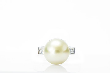 luxury jewelry on white background