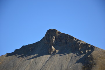 Zoom on the mountains between France and Italy