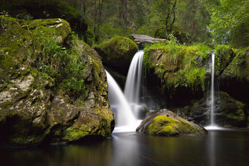 Fototapeta na wymiar Waterfall in Bavarian Forest