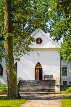 Czarnolas, Poland - Neo-gothic chapel in Czarnolas museum of Jan Kochanowski - iconic Polish renaissance poet and writer