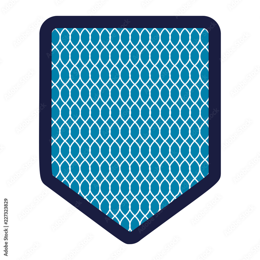 Poster shield with textile pattern