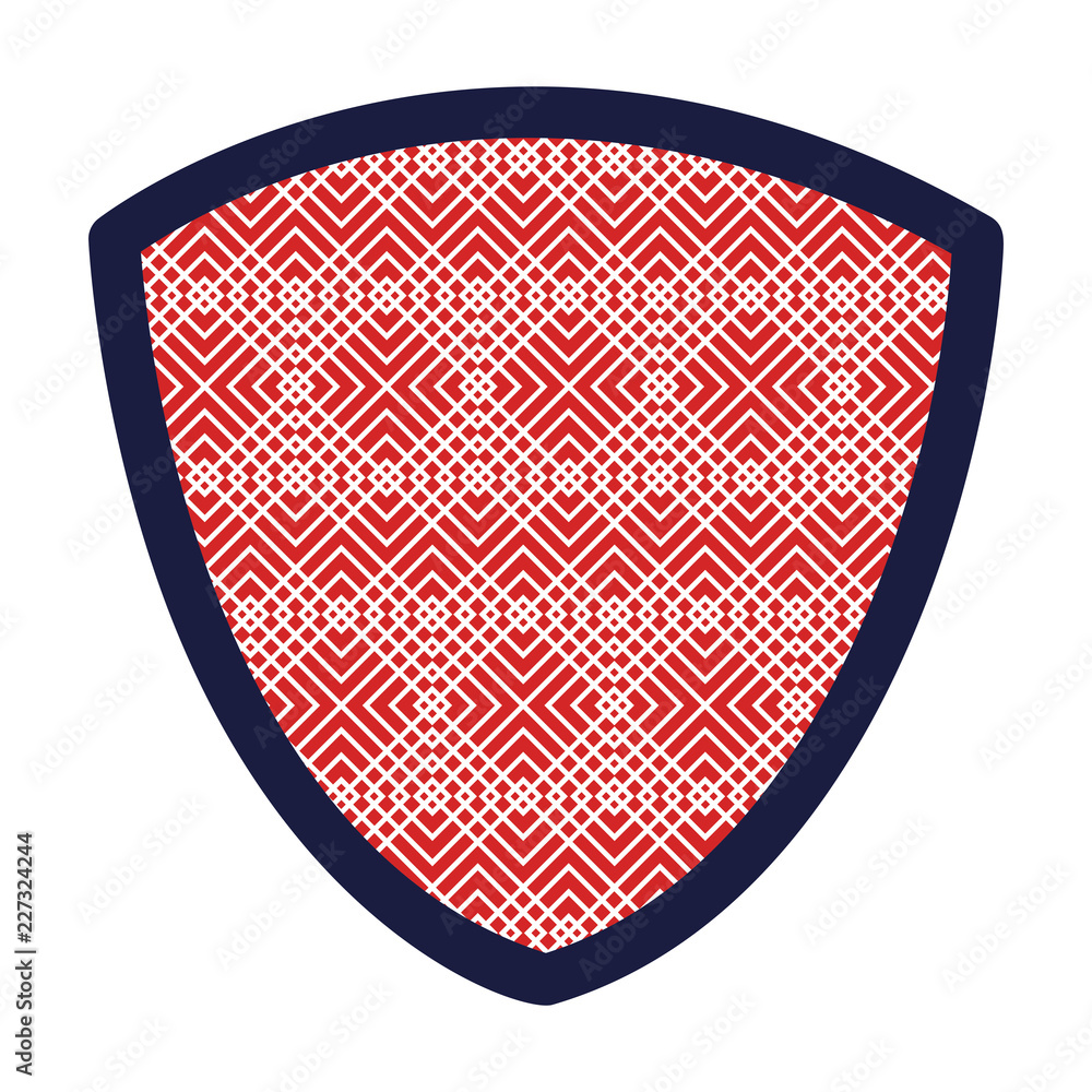 Poster shield with rhombus pattern