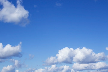 Fototapeta na wymiar Clouds against blue sky. Blue sky and white clouds.
