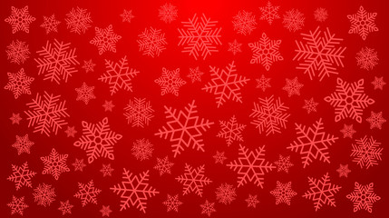 Christmas Snowflakes background red