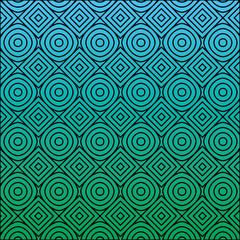 color and circular lines pattern