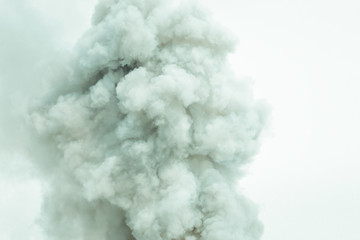 Abstract smoke on white background,Bomb smoke background.