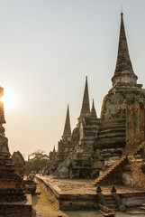 Fototapeta premium Wat Phra Si Sanphet Temple in Ayutthaya Historical Park, Thailand