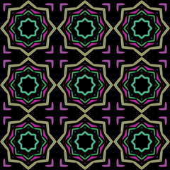 Seamless background pattern with a variety of multicolored lines.