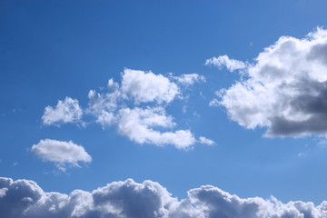 Clouds against blue sky. Blue sky and white clouds.