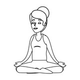 young woman athlete practicing yoga