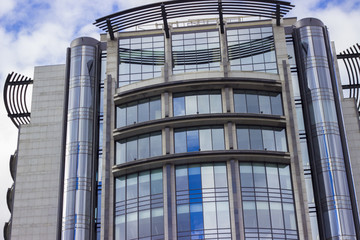 Modern building with mirrored windows