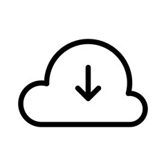 Cloud Download Cloud Server Hosting Service Data vector icon