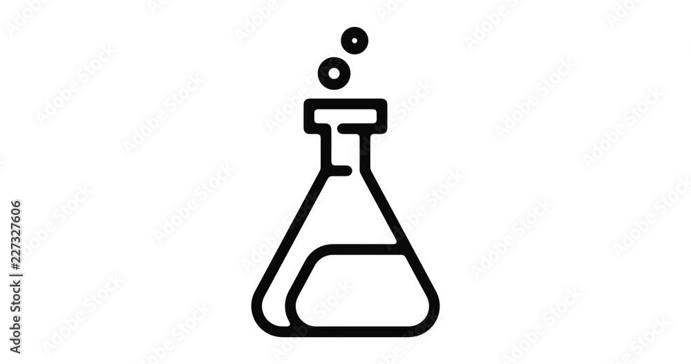 Poster testing line icon motion graphic animation with alpha channel.