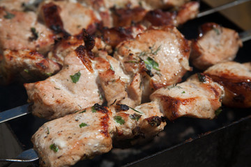meat on grill