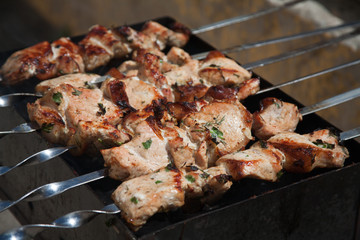 meat on grill