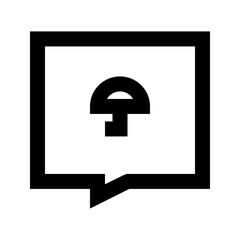 Chat Umbrella Protect Protection Secure vector icon