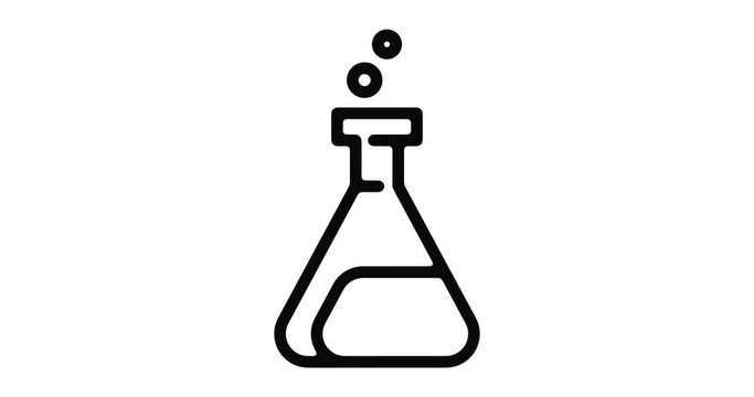 Testing line icon motion graphic animation with alpha channel.