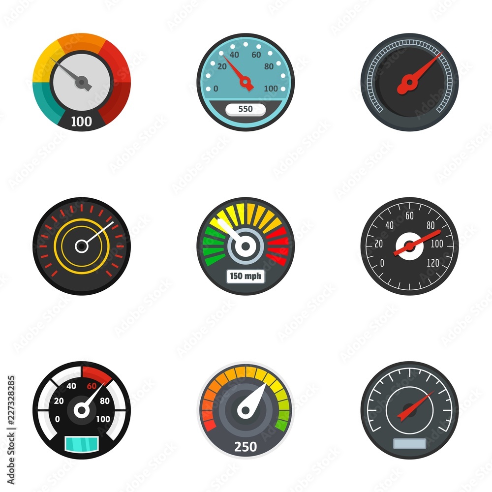 Poster dashboard icon set. flat set of 9 dashboard vector icons for web design