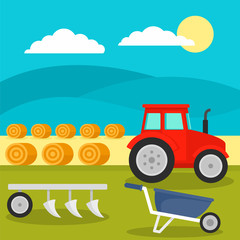 Field tool concept background. Flat illustration of field tool vector concept background for web design