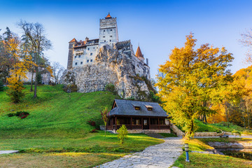 Brasov, Romania. The medieval Castle of Bran, known for the myth of Dracula.