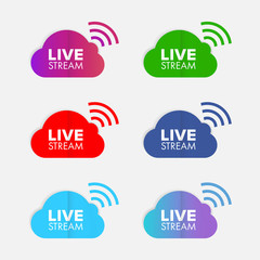 live icon vector. social media communication realtimes concept.