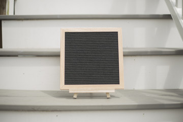 Blank, black felt board for quotes