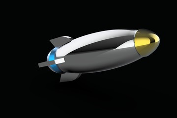 Fototapeta na wymiar Rocket space ship 3D rendering