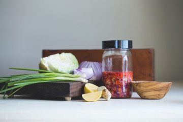 Fermented Kimchi in a Jar
