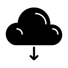 Cloud Download Internet Web Technology Computer vector icon