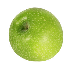 Fresh green apple isolated on white background with clipping path