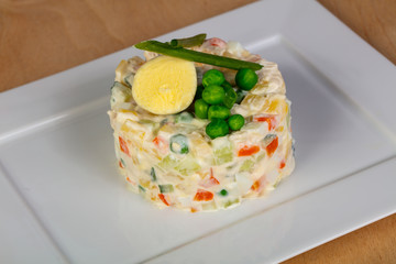 Traditional Russian salad