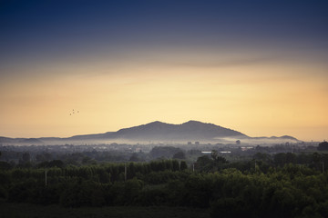 Sunrise at Banchang district, Rayong, Thailand