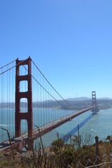san francisco, usa, sea, blue sky, california,  golden gate bridge, road way.