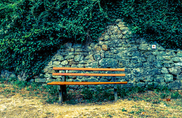 wooden bench