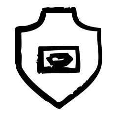 Cash Shield Security Safety Protection Secure vector icon