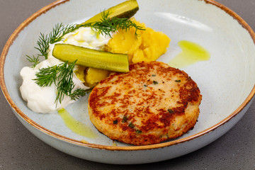 Cutlet with pike fish