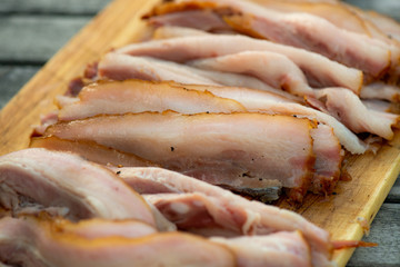 Fresh smoked bacon