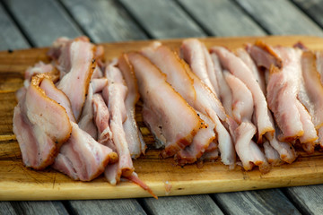Fresh smoked bacon