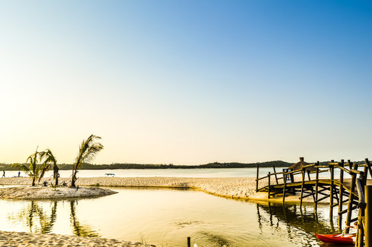 Bilene Beach Lagoon in Paraia Do Bilene , Mozambique