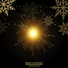 Christmas and Happy New Year background. vector.
