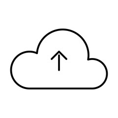 Cloud Upload Service Care Quality Business vector icon